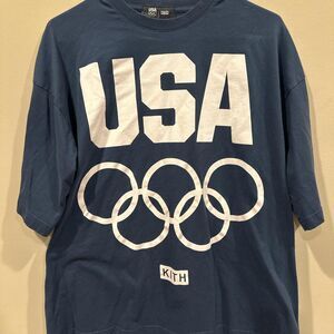 Kith Men's Blue and Navy T-shirt